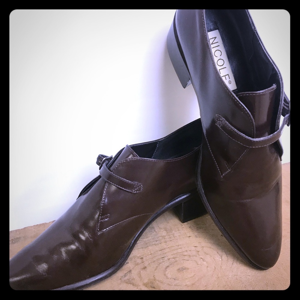 Nicole leather booties
